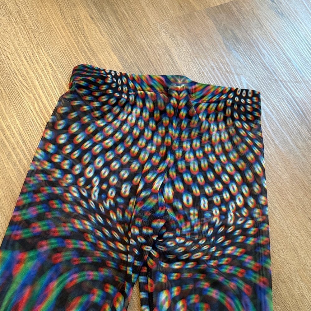 Badinka Micro Mesh Colorful Patterned Leggings - Picture 9 of 11